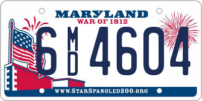 MD license plate 6MD4604