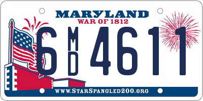 MD license plate 6MD4611