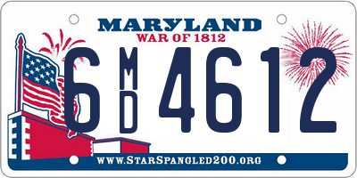 MD license plate 6MD4612