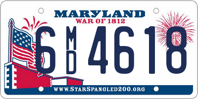 MD license plate 6MD4618