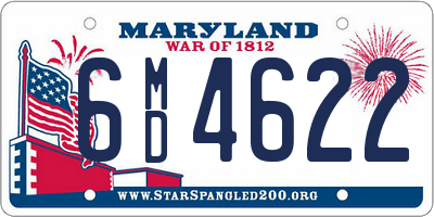 MD license plate 6MD4622