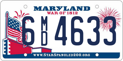 MD license plate 6MD4633