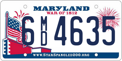 MD license plate 6MD4635
