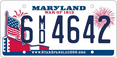 MD license plate 6MD4642