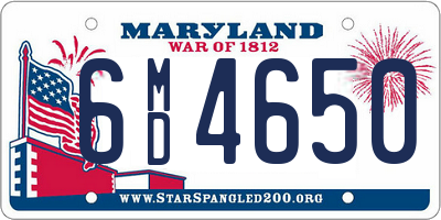 MD license plate 6MD4650