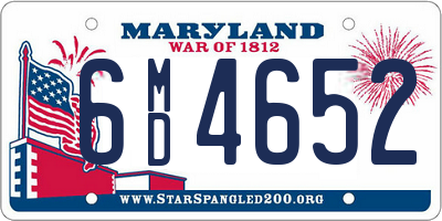 MD license plate 6MD4652