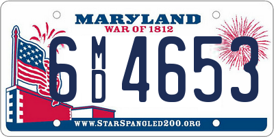 MD license plate 6MD4653