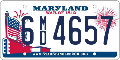 MD license plate 6MD4657