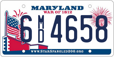 MD license plate 6MD4658