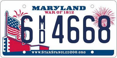 MD license plate 6MD4668