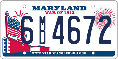 MD license plate 6MD4672