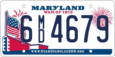 MD license plate 6MD4679
