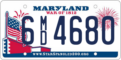 MD license plate 6MD4680