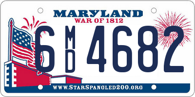 MD license plate 6MD4682