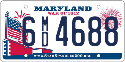 MD license plate 6MD4688