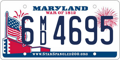 MD license plate 6MD4695