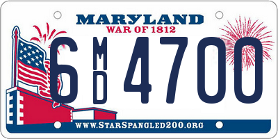 MD license plate 6MD4700