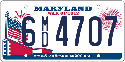 MD license plate 6MD4707