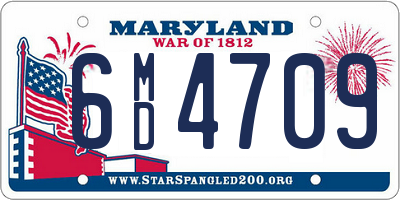 MD license plate 6MD4709
