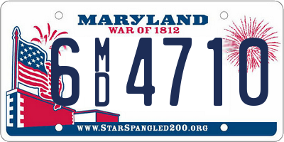 MD license plate 6MD4710