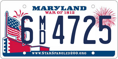 MD license plate 6MD4725
