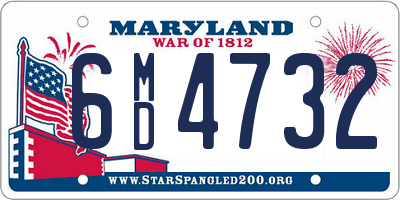 MD license plate 6MD4732