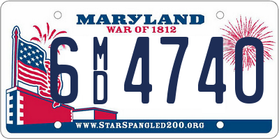 MD license plate 6MD4740