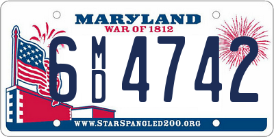 MD license plate 6MD4742