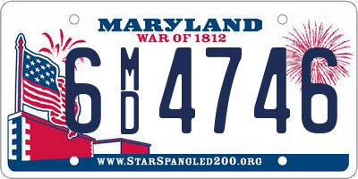 MD license plate 6MD4746