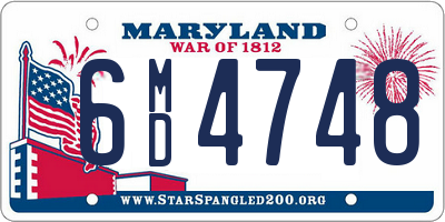 MD license plate 6MD4748