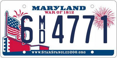 MD license plate 6MD4771