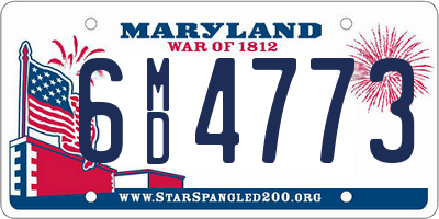 MD license plate 6MD4773