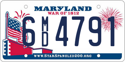 MD license plate 6MD4791