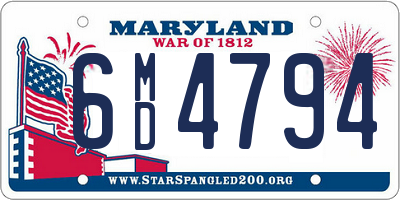 MD license plate 6MD4794