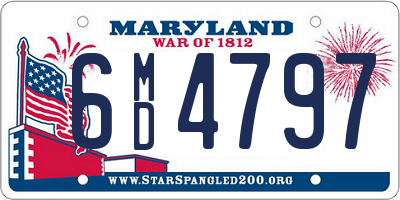 MD license plate 6MD4797