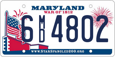 MD license plate 6MD4802