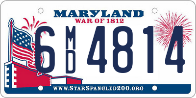MD license plate 6MD4814