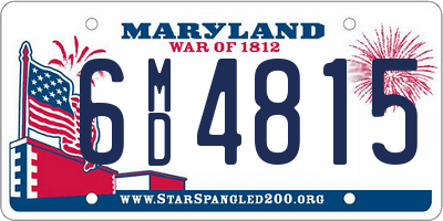 MD license plate 6MD4815