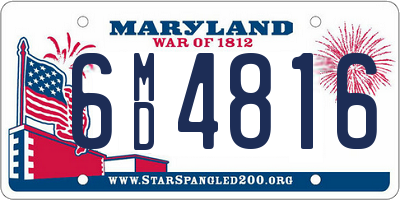 MD license plate 6MD4816