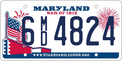 MD license plate 6MD4824