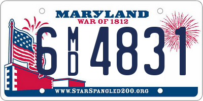 MD license plate 6MD4831