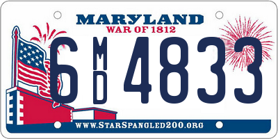 MD license plate 6MD4833