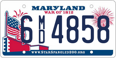 MD license plate 6MD4858