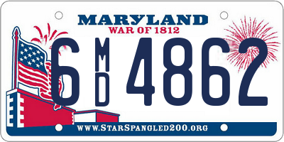MD license plate 6MD4862