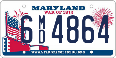 MD license plate 6MD4864