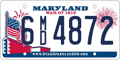 MD license plate 6MD4872