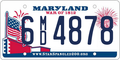 MD license plate 6MD4878