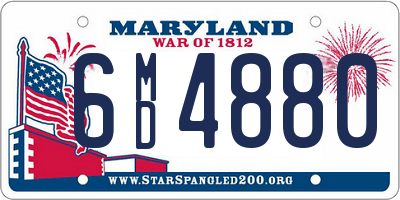 MD license plate 6MD4880