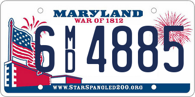 MD license plate 6MD4885