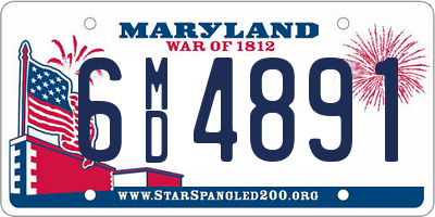 MD license plate 6MD4891
